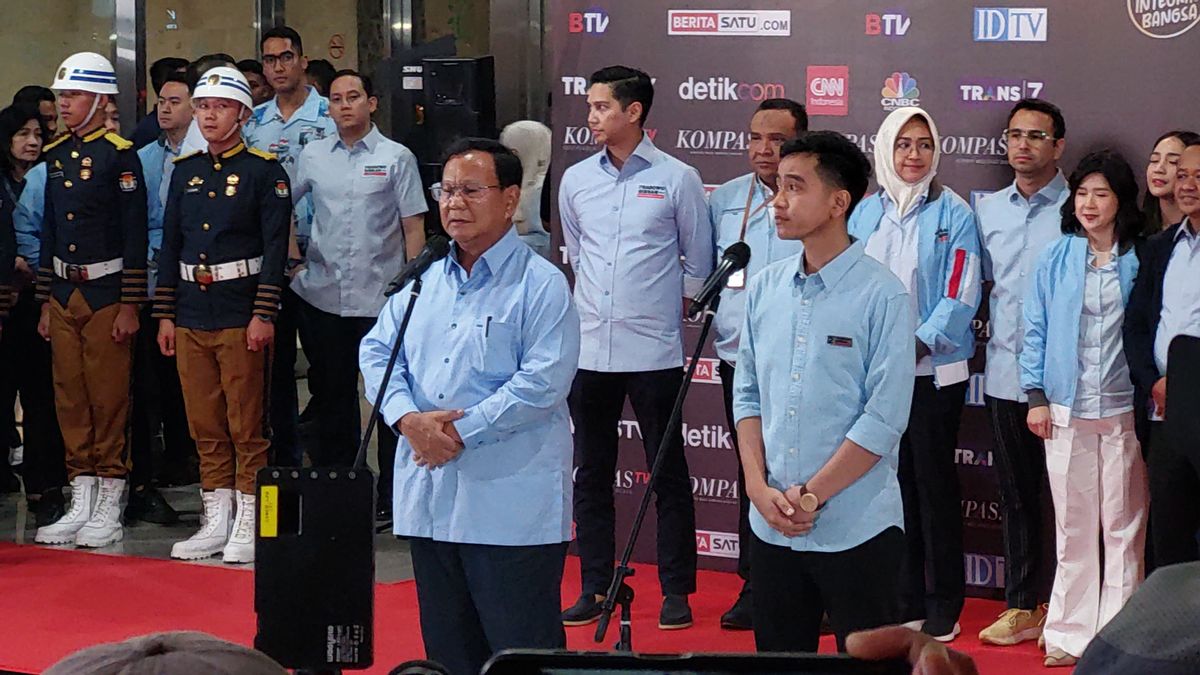 Prabowo Kekesima Gibran On The Debate Stage Of The Vice President: Just Be Clear, I'm Proud To Be Very Proud