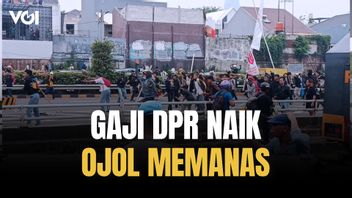 Ojol在众议院前的行动:要求众议院的工资被认为太高