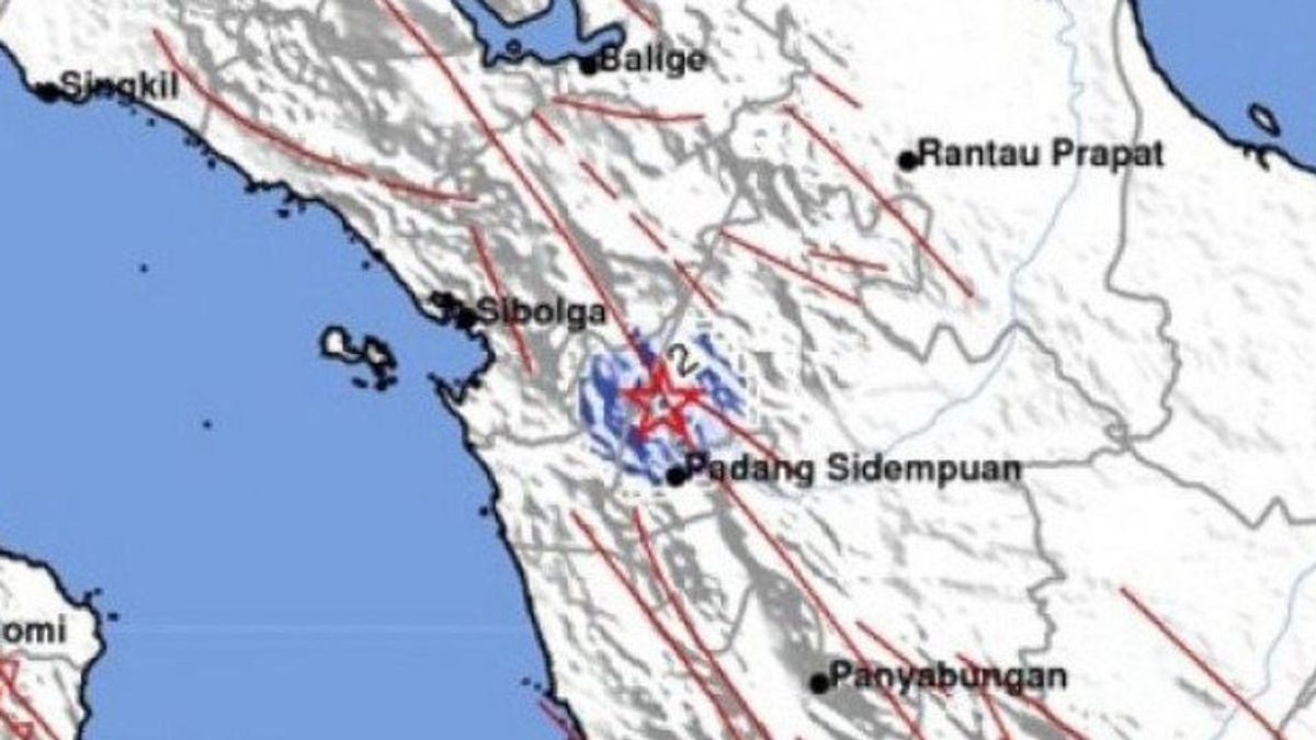 Padang Sidempuan dan Sekitarnya Bergetar oleh Gempa Magnitudo 3,4 pada Selasa Pukul 05.40