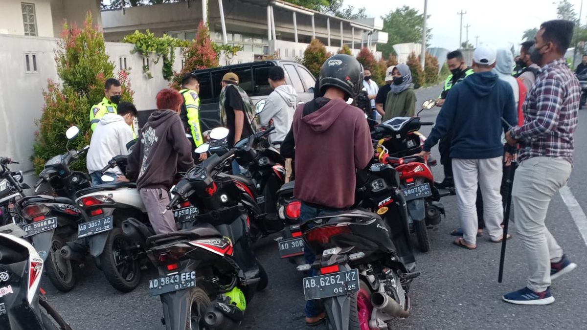 Klaten Police Securs 175 Motorcycles Involved In Illegal Racing