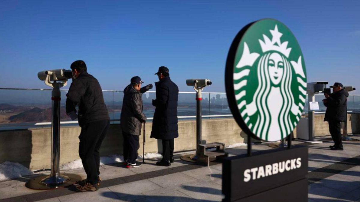 Unique Experience, Starbucks In South Korea Has A View Of North Korea's Village