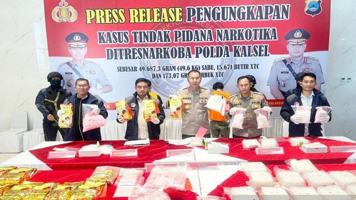 Malaysia Supply 50 Kg Of Drugs To Banjarmasin Successfully Foiled By South Kalimantan Police