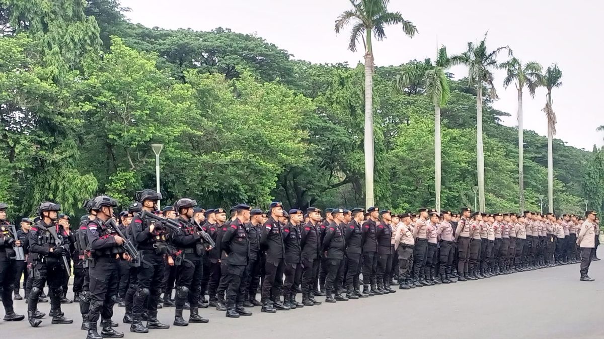 Ahead Of The Third Debate Of The Jakarta Gubernatorial Election, 1,516 Joint Personnel Of The Central Jakarta Police Were Deployed