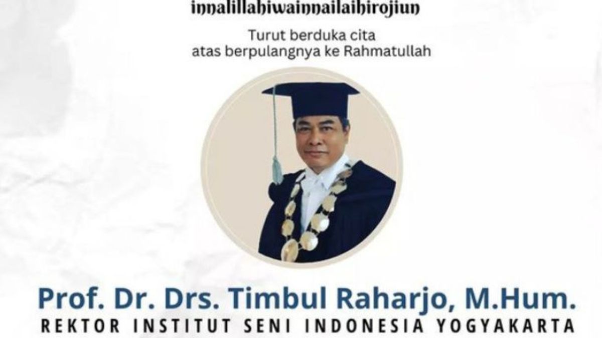 Rektor ISI Yogyakarta Prof Timbul Raharjo Meninggal Dunia