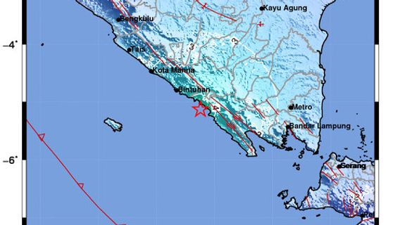 Gempa Bumi Magnitudo 5,4 Guncang Lampung, di Sulteng Magnitudo 3,9