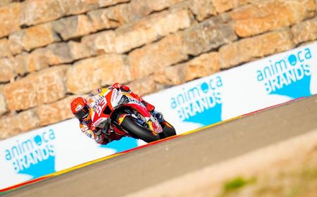 MotoGP Aragon: Come Back Marc Marquez Berakhir Prematur, Bubar Sebelum Usai Satu Putaran karena Dua Senggolan