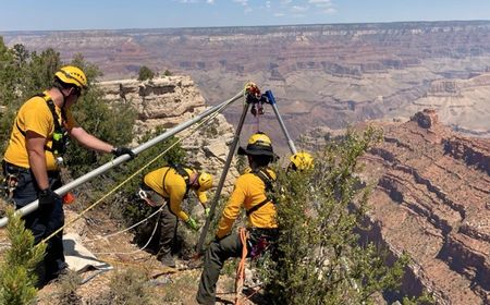 Mahasiswa Tewas Terjatuh dari Ketinggian 121 Meter di Grand Canyon