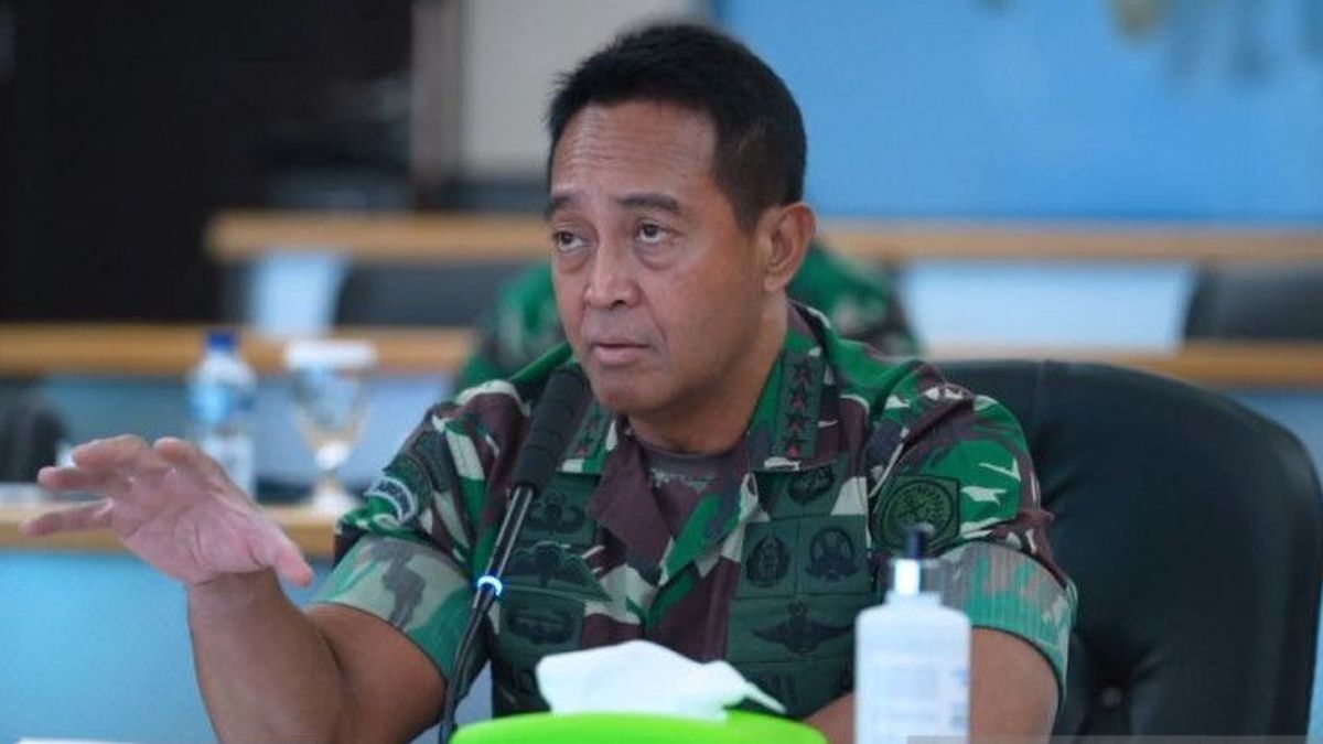 Receiving The KSAU Report On The Maintenance Of Indonesian Air Force Aircraft, The Commander Of The Indonesian Armed Forces, General Andika Perkasa, Asks This