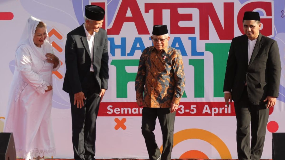 Ganjar Pranowo Komitmen Kembangkan Ekonomi, Keuangan dan Pelayanan Kesehatan Syariah, Wapres Ma'ruf Amien Beri Apresiasi