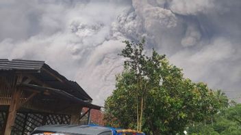 セメル山の噴火からの灰がマランに達する