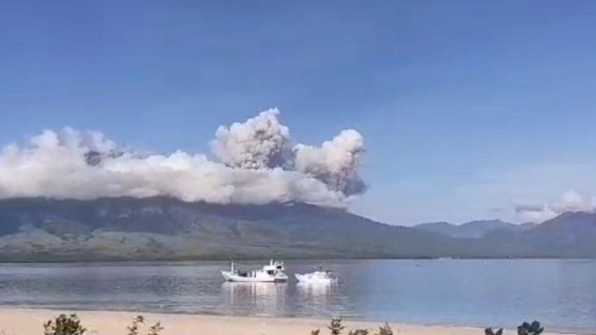 Status Waspada, Gunung api Lewotobi Laki-laki di Flores Timur NTT Erupsi