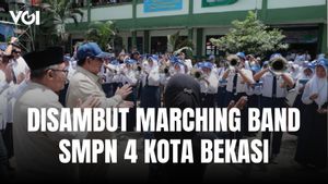 Presiden Prabowo Subianto Disambut Penampilan Marching Band SMPN 4 Kota Bekasi