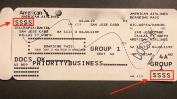 This Is The Meaning Of The 'SSSS' Code If It Is Printed On An Airplane Ticket