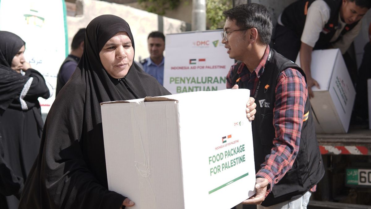fouille de Dhuafa : La distribution d'aide aux réfugiés palestiniens dans le réfugié karameh en Jordanie
