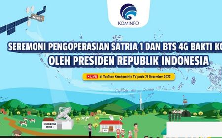 Peresmikan Pengoperasian SATRIA-1 dan BTS 4G Oleh Jokowi Bisa Disaksikan Lewat Link Streaming Ini