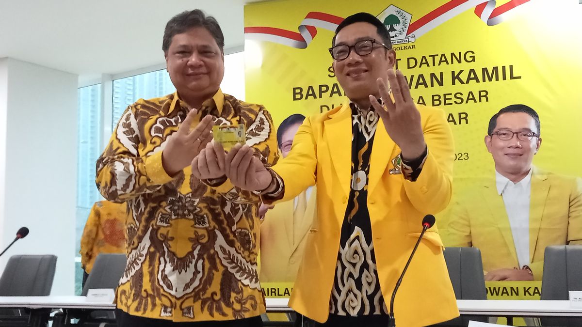 Optimisme Golkar Hadapi Pemilu 2024 Bertambah Usai Ridwan Kamil Pakai Jas Kuning