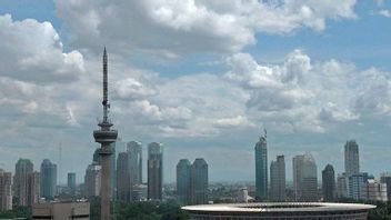 Jakarta Matin Ensoleillé Nuageux, Pluie Légère Midi 