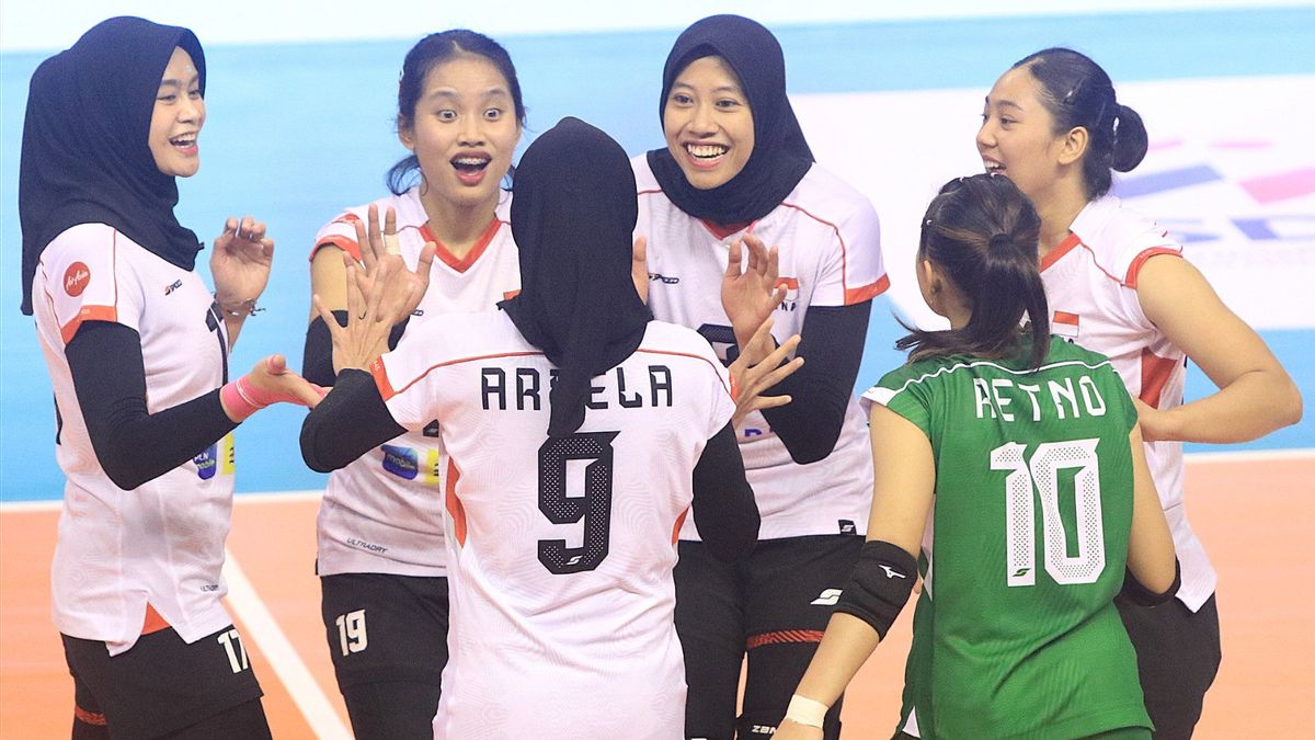 SEA Vリーグ女子2024で無敗のインドネシアバレー代表チーム