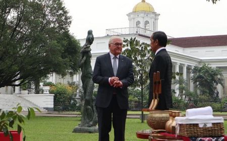 Kunjungi Jokowi, Presiden Jerman Frank-Walter Steinmeier Disambut 21 Ledakan Meriam