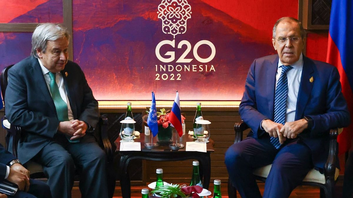 拉夫罗夫外长在G20峰会期间会见古特雷斯秘书长，俄罗斯要求联合国无视乌克兰其他国家的命令 