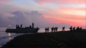 Marinir TNI AL Berlatih Pendaratan Amfibi di Pantai Banongan Situbondo
