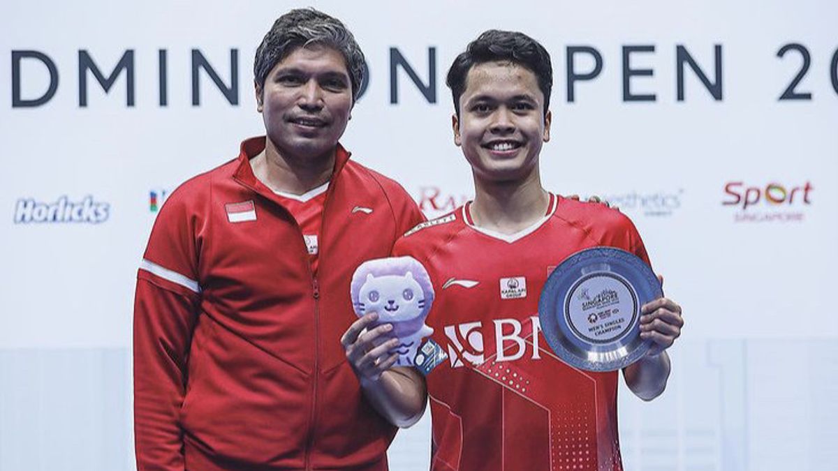 4名印尼男子单打代表准备参加2022年羽毛球世界锦标赛