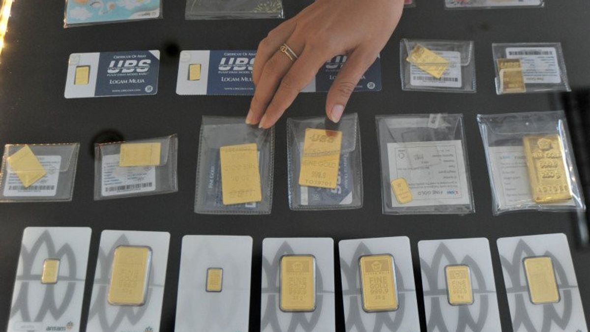 بعد 5 أيام متتالية، انخفض سعر الذهب في أنتام 10,000 روبية إندونيسية
