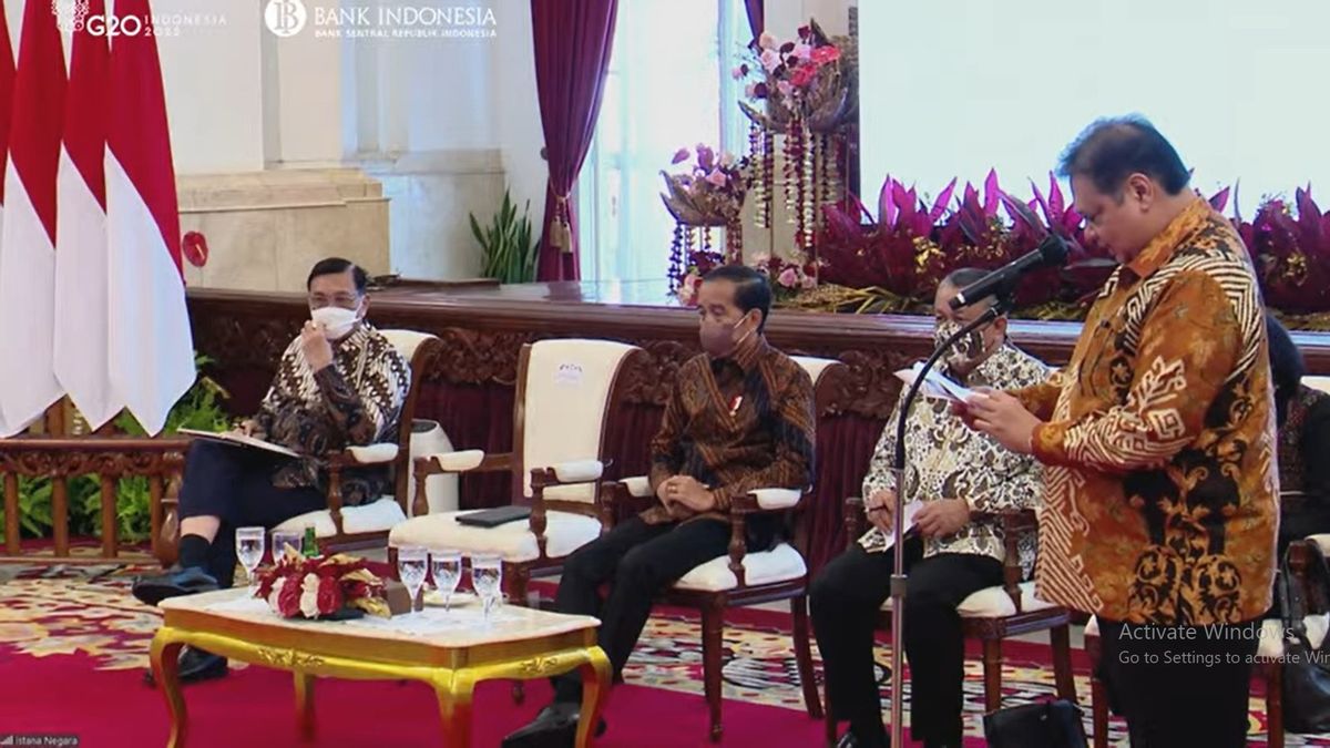 Called By Jokowi To The Palace, Coordinating Minister Airlangga Admits Inflation Control Is A Challenge