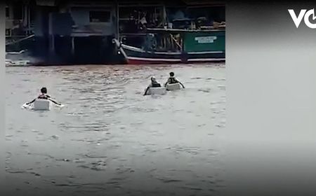 VIDEO: Cerita di Balik Viral Anak Sekolah di OKI Sumsel Seberangi Sungai dengan Styrofoam