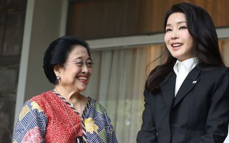 Megawati Sambut Ibu Negara Korsel di Istana Batu Tulis Bogor