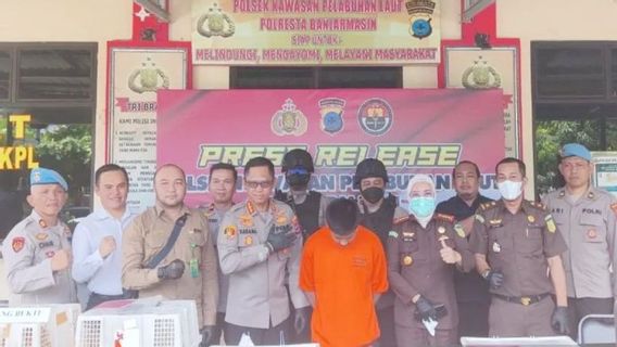 KPL警察局Banjarmasin未能走私4 Bekantan