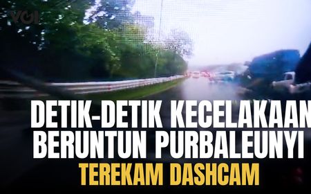 Video Diduga Detik-Detik Kecelakaan Beruntun di Tol Purbaleunyi KM 92 Terekam Dashcam