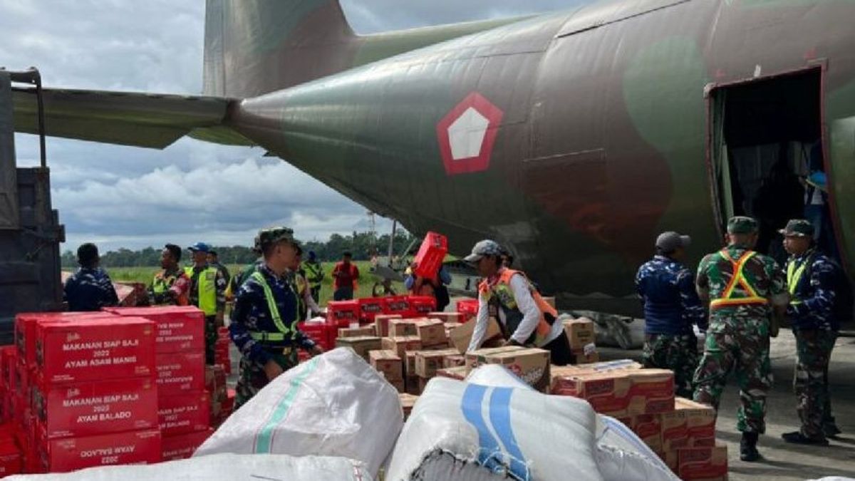 No Longer Transit In Sinak, The Distribution Of Disaster Assistance In Central Papua Is Now Direct To Agandugume