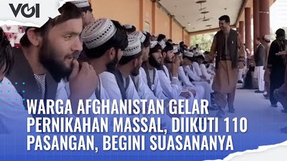 视频：阿富汗的大规模婚礼，随后是110对夫妇，这是气氛
