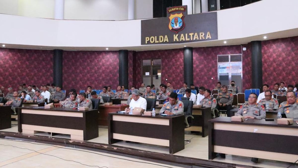 Polda Kaltara Holds Coordination Meeting On Preparedness For Security For The 2024 Election