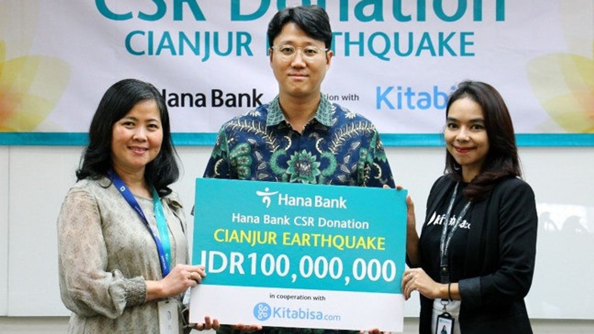 チャンジュール地震の被災者をケアし、ハナ銀行が支援物資を配布