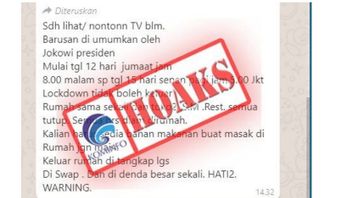Hoax Regarding The Jakarta Lockdown From February 12 to 15