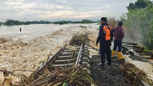 Banjir Lagi di Grobogan, Kereta Api Arah Jakarta Kembali Alami Gangguan