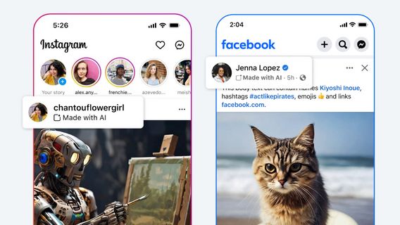 Meta ajoute un étiquette « Made by AI » à la photo originale