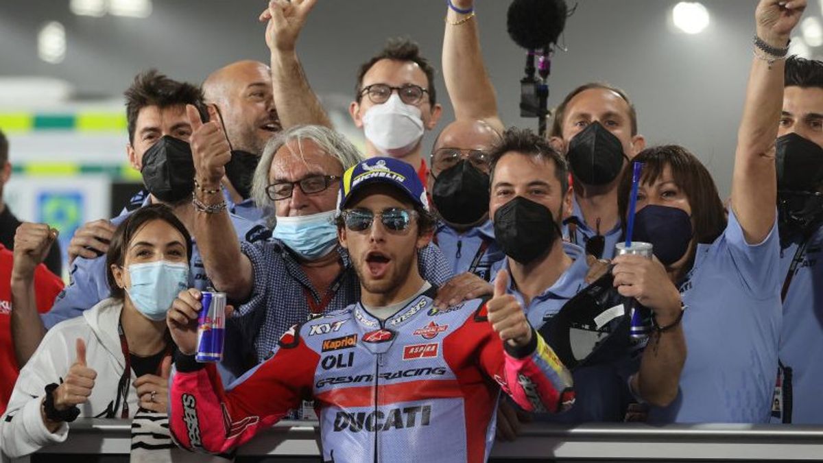 Qatar GP Champion, Bastianini Celebrates First Victory In MotoGP