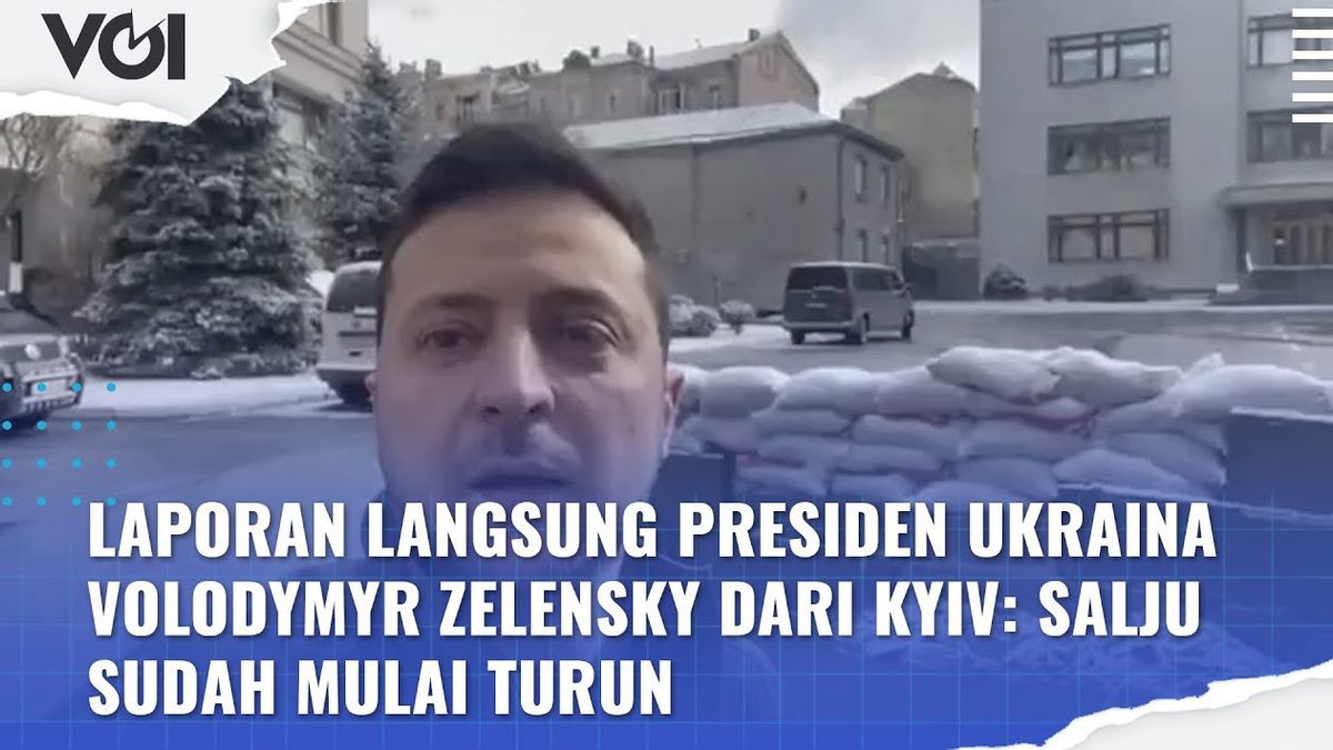 VIDEO: Sambil Kedipkan Mata Presiden Ukraina Volodymyr Zelensky Laporkan Kondisi Terbaru Kyiv