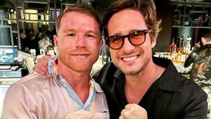  Lupakan Kekalahan dari Bivol, Canelo <i>Party</i> Bareng Aktor Meksiko Diego Boneta