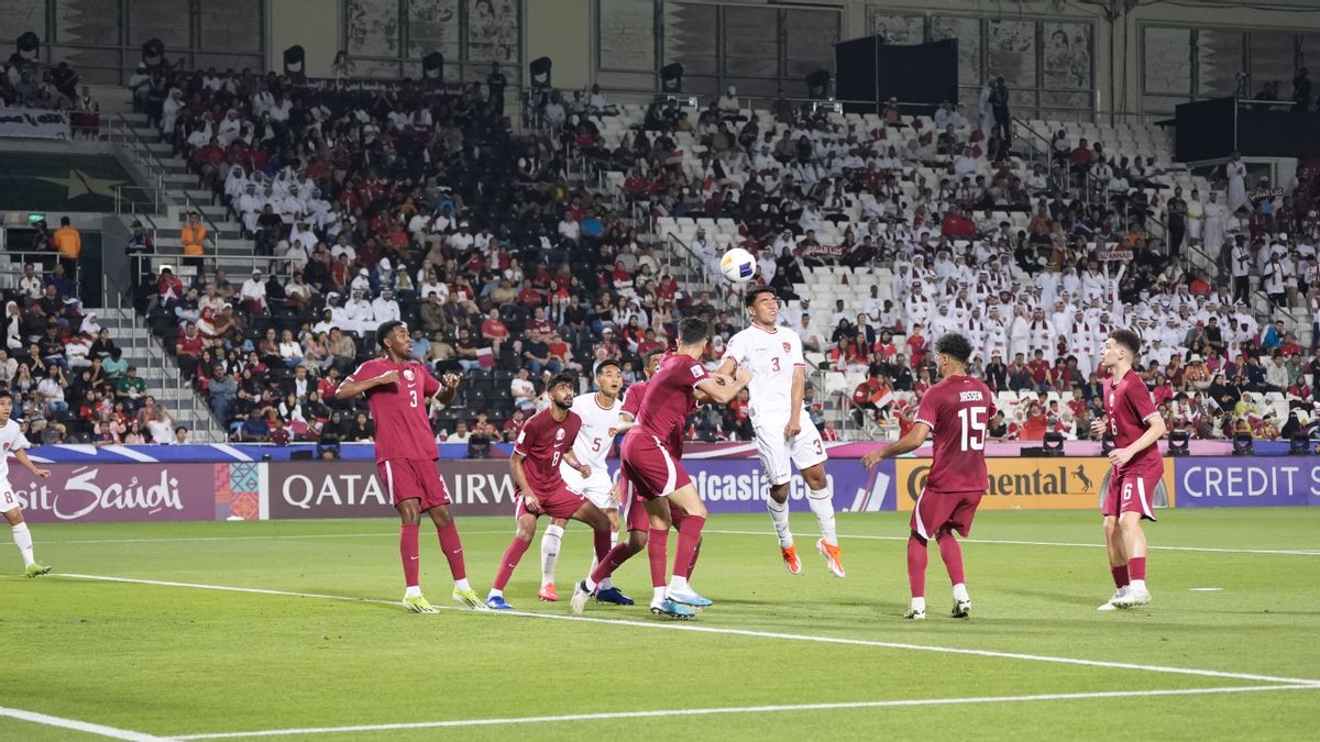 A组2024年U-23亚洲杯,印尼U-23落后卡塔尔0-2