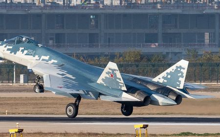 Perdana, Rusia Pamerkan Jet Tempur Generasi Kelima Sukhoi Su-57 Versi Ekspor di China