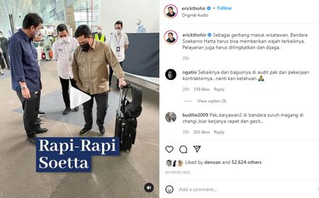 Rapi-Rapi Bandara Soetta, Erick Thohir: Kualitas Karpetnya Jelek