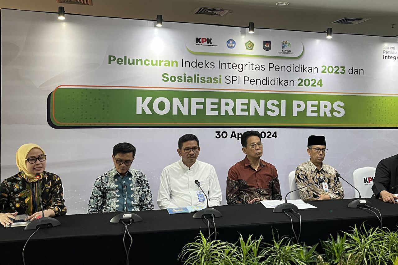 盗作にはまだ多くの腐敗行為があり、2023年のインドネシア教育誠実指数は73.7です。