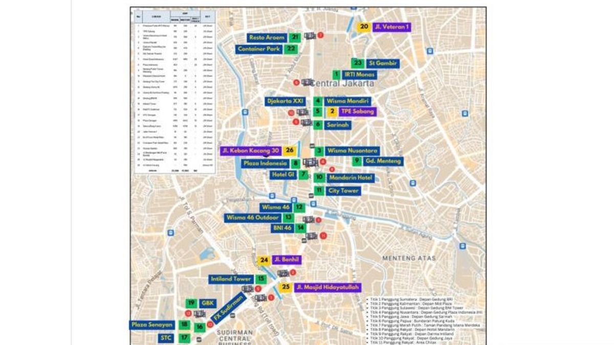 プラボウォ・ジブランの就任式で、DKI州政府は26の駐車バッグを用意しました