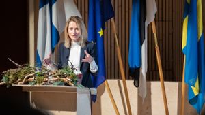 En chef par intérim de la politique étrangère de l’Union européenne, Kaja K 20. Mundur du Premier Ministre d’Estonie