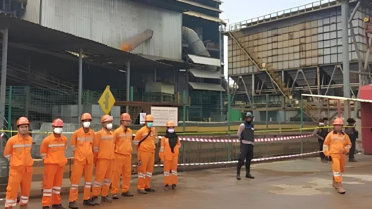 L'explosion d'un volcan, les Kemnaker enquêtent sur la cause d'un accident de travail à Smelter Morowali