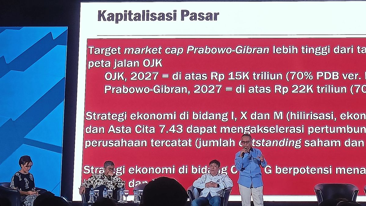 Le TKN Prabowo-Gibran Patok Cible de capitalisation boursière a atteint 22 000 000 milliards de roupies en 2027